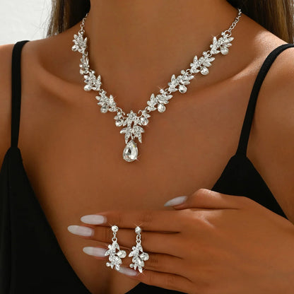 2025 Fashion Jewelry Set for Bridal Necklace Earrings Set Women Crystal Engagement Wedding Banquet Dress Accessories    Home Decor Supply | Online Retail | ShoreShopper.com