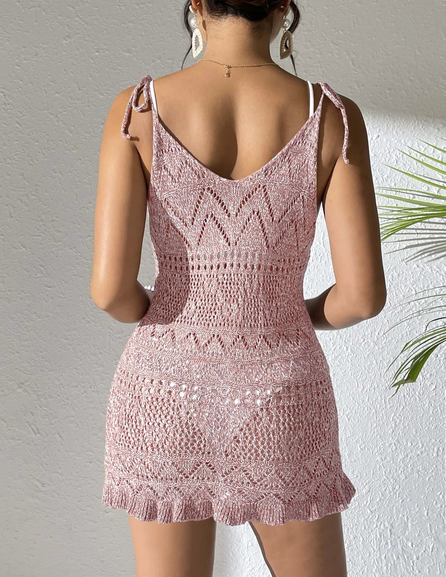 Beach dress, women's suspender dress, strap dress, high elasticity blended with fungus edge for vacation    Your Coastal Marketplace | Shoreshopper.com