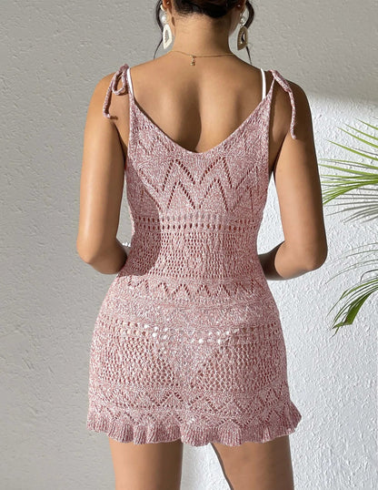 Beach dress, women's suspender dress, strap dress, high elasticity blended with fungus edge for vacation    Your Coastal Marketplace | Shoreshopper.com