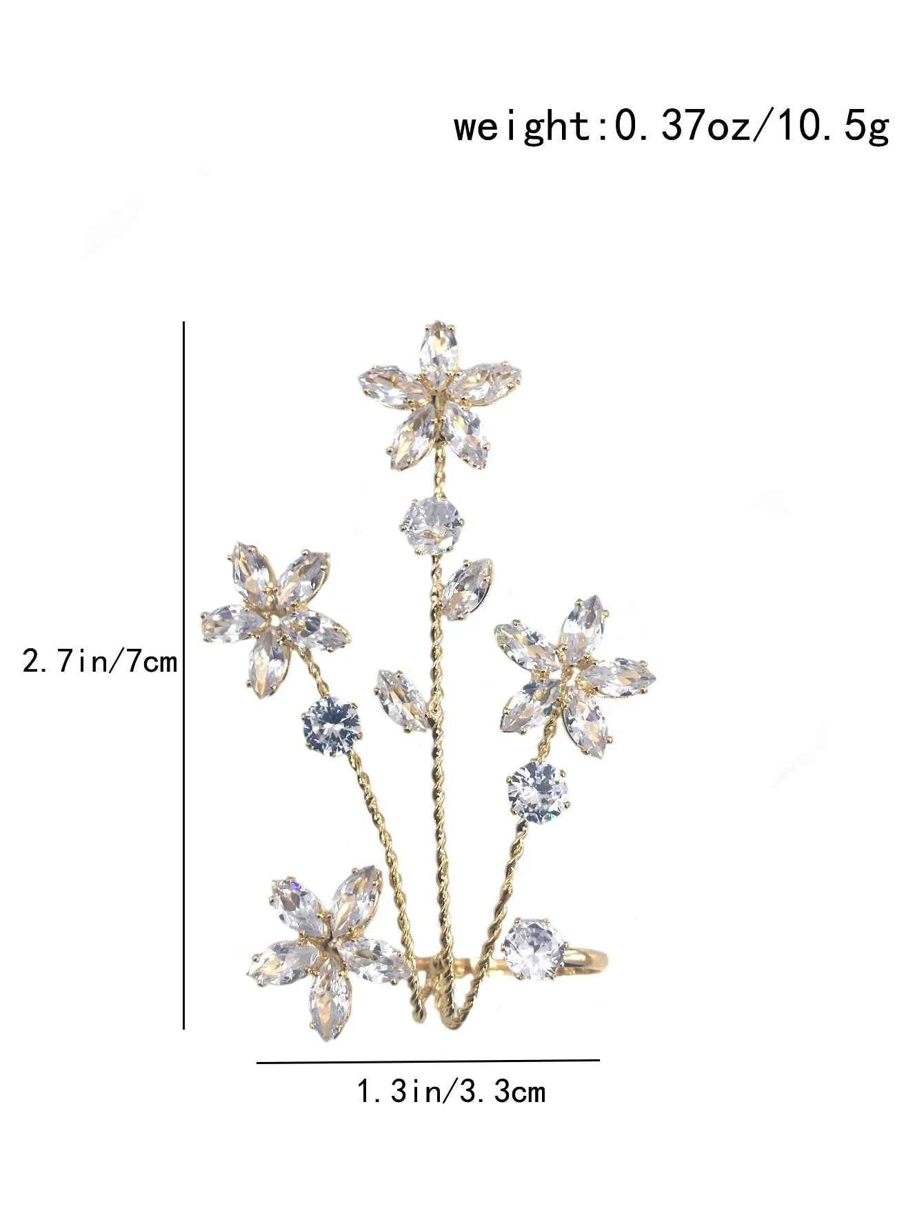 1cp Luxury Zircon Flower Women's Foot Ring Sexy Barefoot Beach Accessories