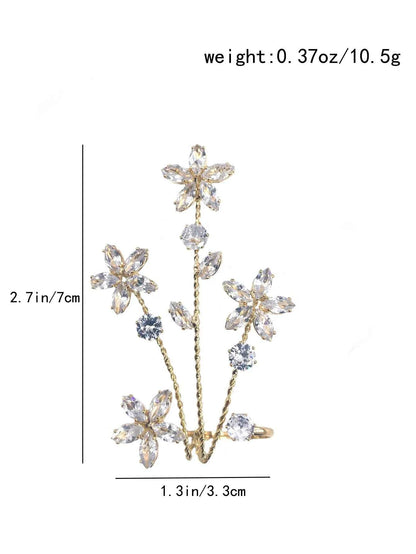 1cp Luxury Zircon Flower Women's Foot Ring Sexy Barefoot Beach Accessories