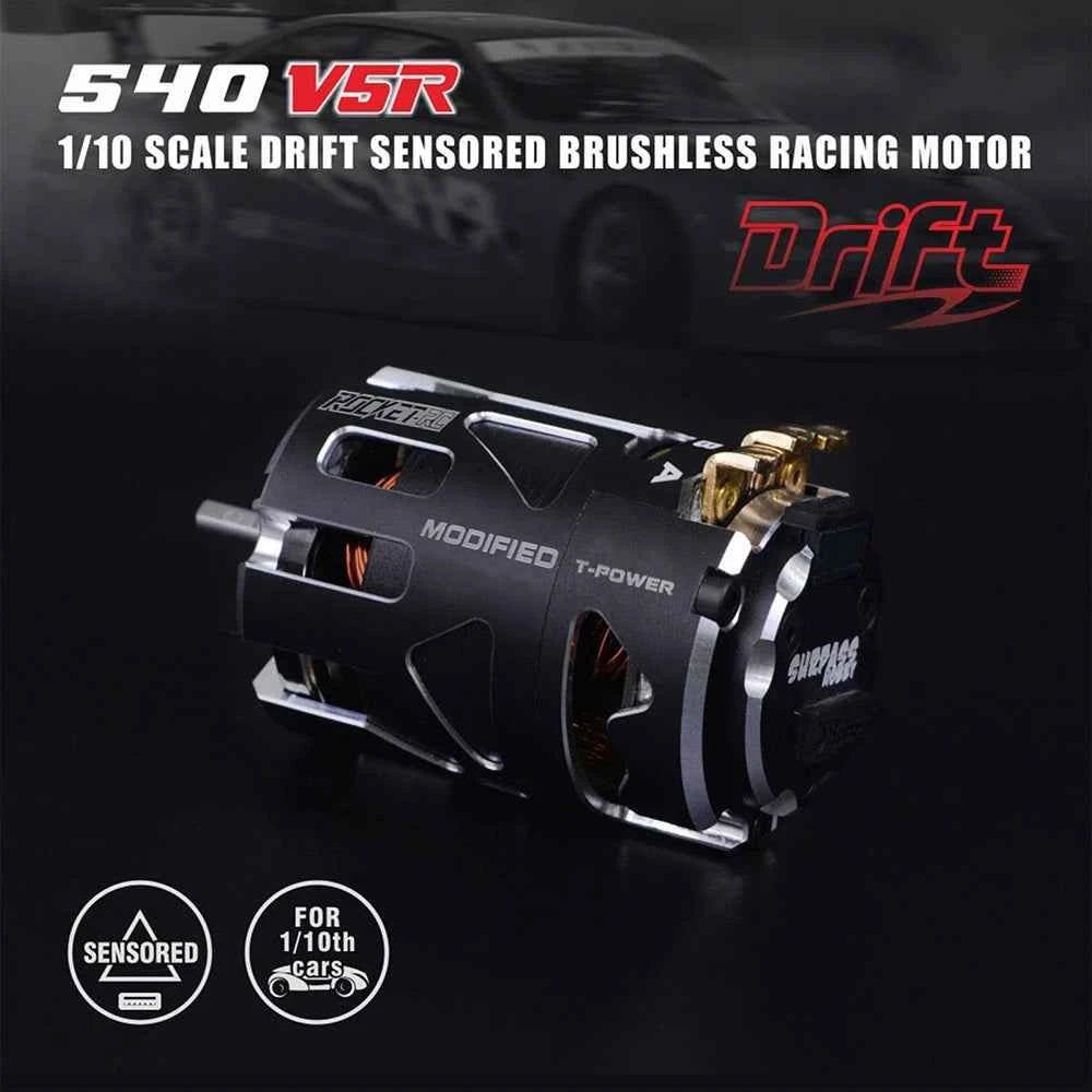 RC Car Surpasshobby Rocket 540 V5R Sensored Brushless Drift Racing Motor for 1/10 1/12 1/14 RC Car Competition Modified Truck