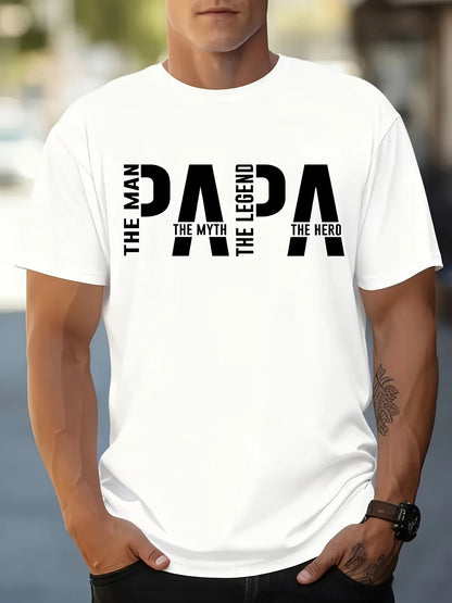 Summer Men's Father's Day Exclusive Fashion Short-sleeved Shirt with The "Dad" Theme Slogan 100% Cotton Comfortable and Casual    Your Coastal Marketplace | Shoreshopper.com