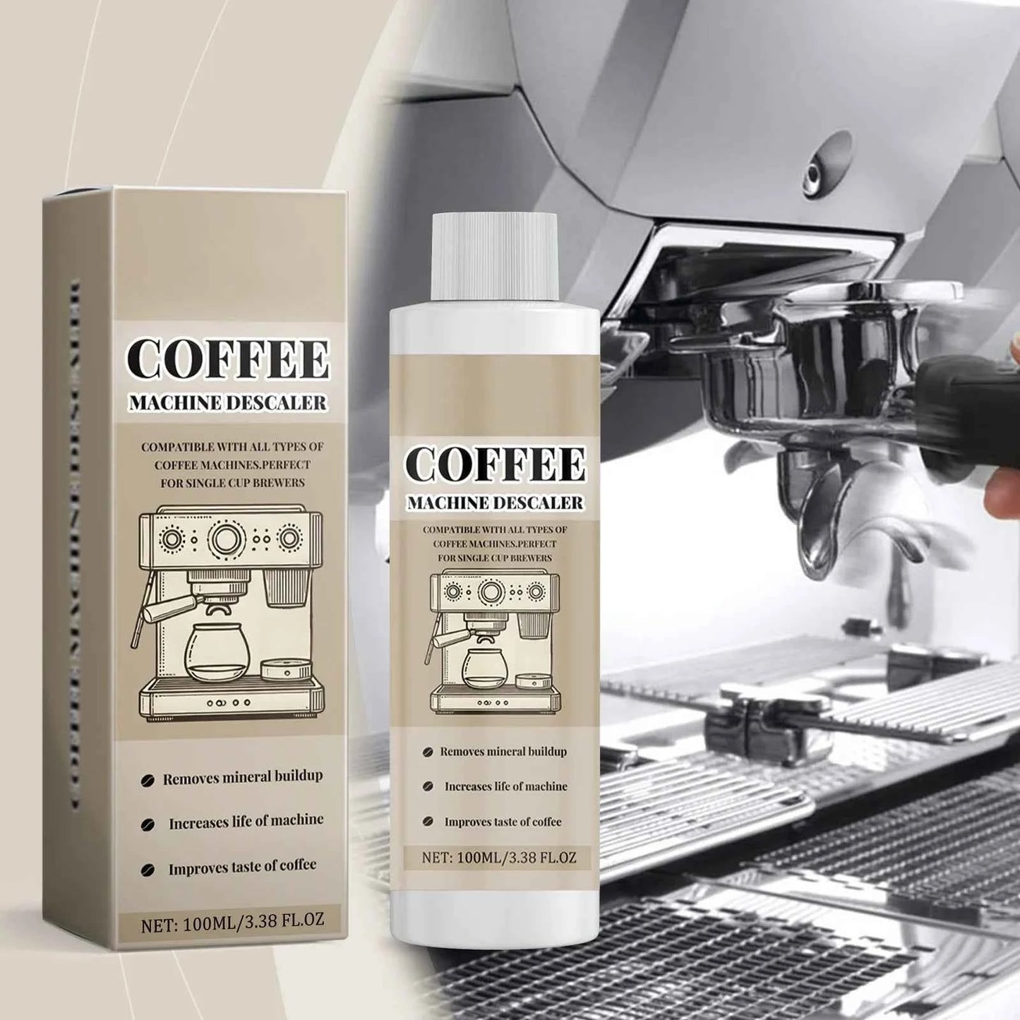 Coffee Machine Cleaning Solution Descaling Agent Get Cleaning All-Purpose Cleaner Kitchen Accessories 1 Bottle 100ml
