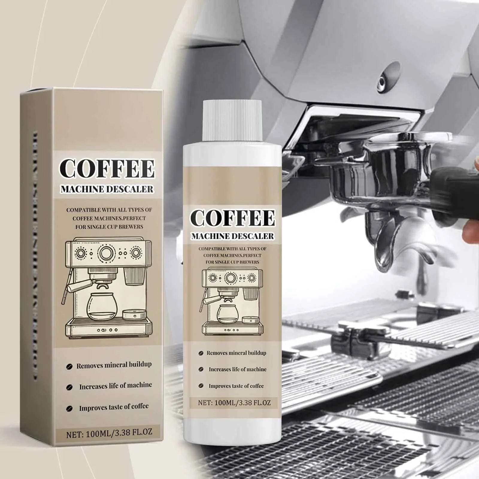 Coffee Machine Cleaning Solution Descaling Agent Get Cleaning All-Purpose Cleaner Kitchen Accessories 1 Bottle 100ml