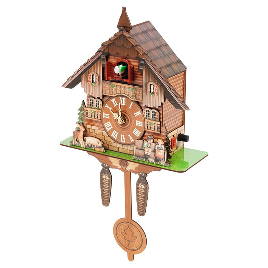 Nordic Style Designed Hanging Handmade Wood Cuckoo Clock w/ Chiming Bird 18"    Home Decor Supply | Online Retail | ShoreShopper.com