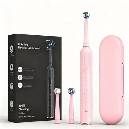 Compatible with Oral B Sonic Electric Toothbrush Smart Ultrasonic Dental Teeth Whitening Rechargeable Adult Tooth Brush 3 Head - ShoreCo.Shop
