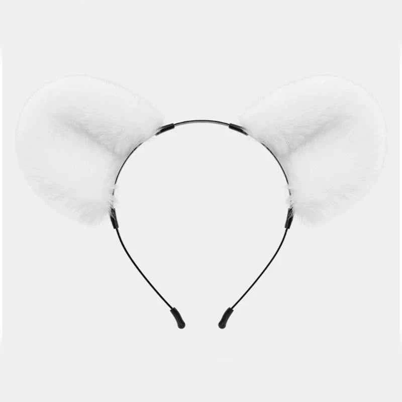 Girl Rabbits Headbands Furry Headwear Hairbands Fun Rabbit Ears Headwear Y166