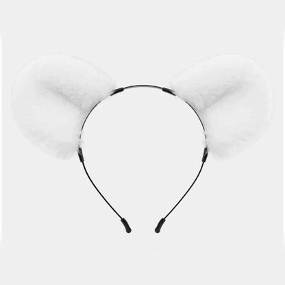 Girl Rabbits Headbands Furry Headwear Hairbands Fun Rabbit Ears Headwear Y166