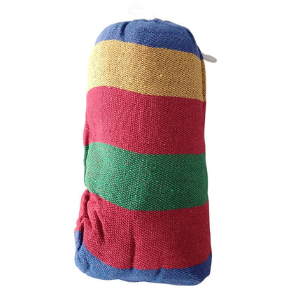 1-2 Person Cotton Rainbow Hanging Bed 264lbs Capacity Fabric Hammock with Tree Straps Portable for Outdoor Indoor with Carry Bag    Home Decor Supply | Online Retail | ShoreShopper.com