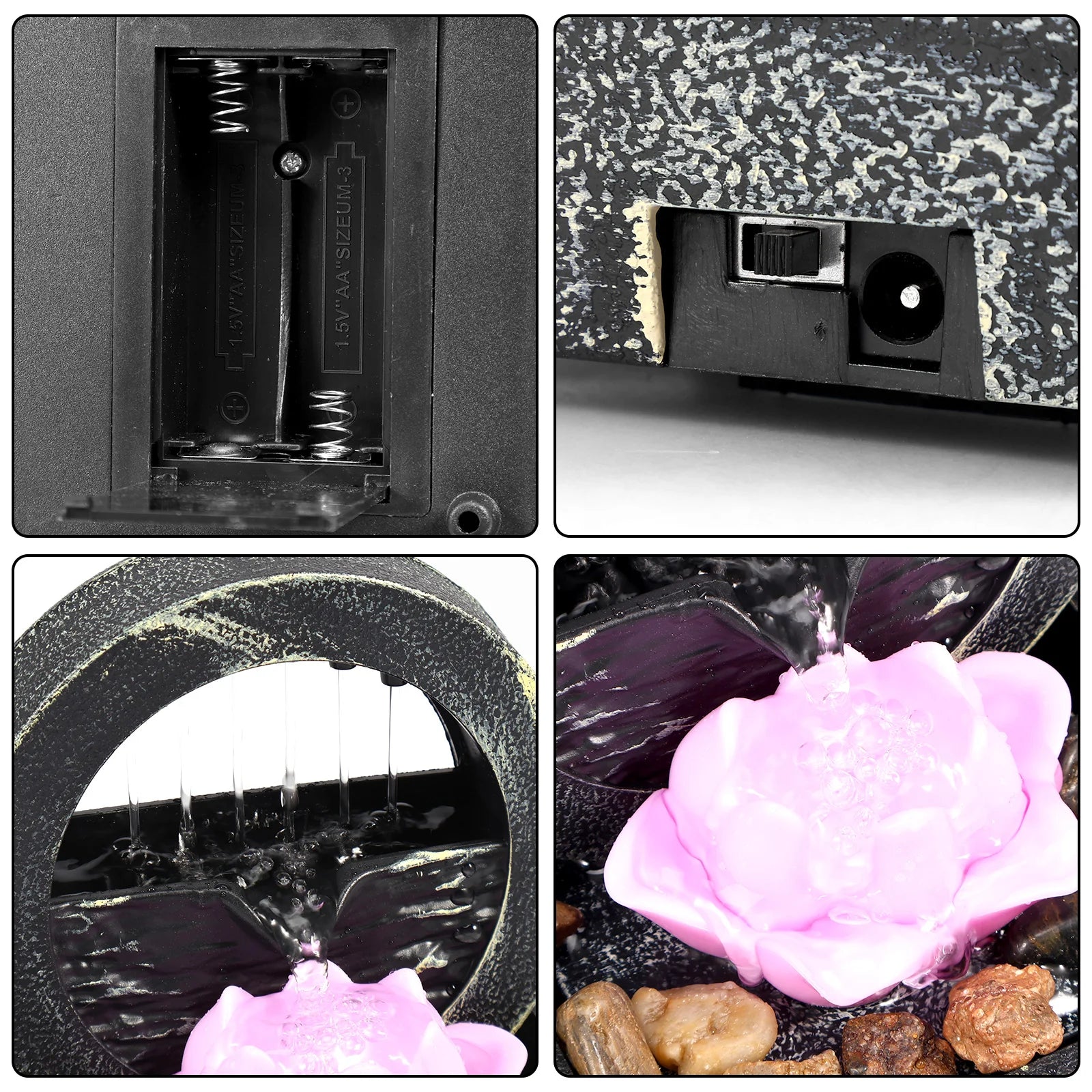 Tabletop Fountain Battery/USB Operated Water Fountain Feature Zen Meditation Fountain Decor Sound Relaxation Fountain Ornament    Home Decor Supply | Online Retail | ShoreShopper.com