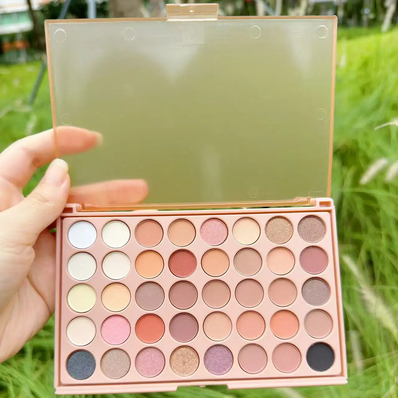 POPFEEL 40-Color Earth Tone & Pink Eyeshadow Palette – Versatile Shimmer, Matte, and Highlight Shades for Effortless Blending。 - ShoreCo.Shop