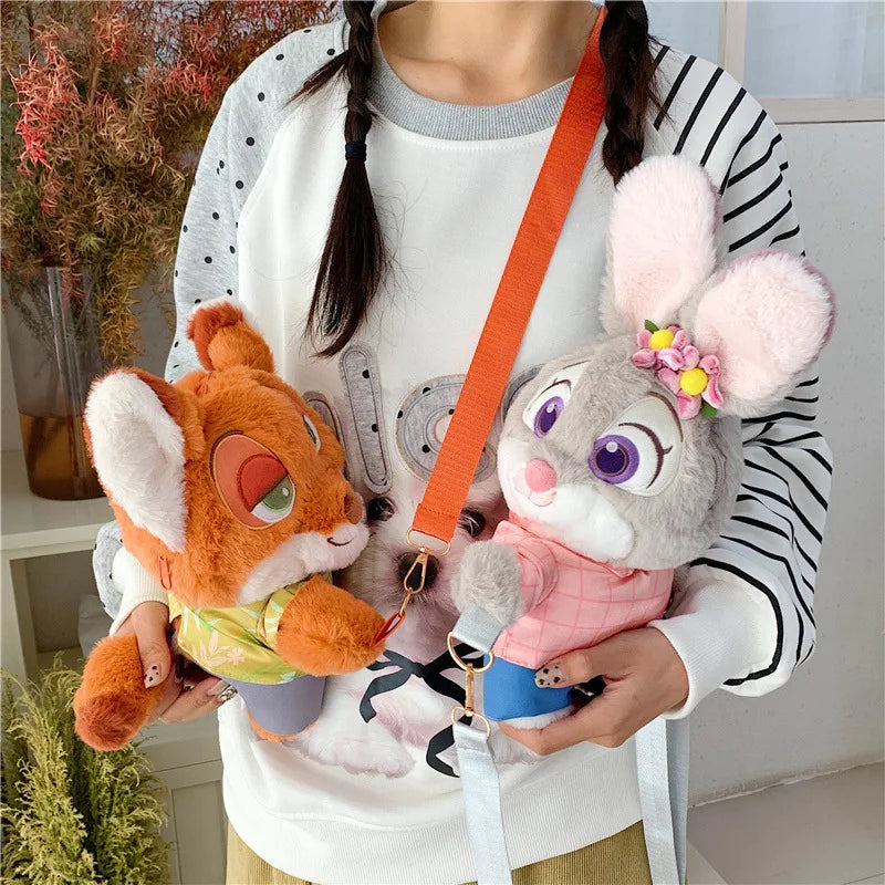 New Zootopia Doll Crossbody Bag Cartoon Judy Hopps Shoulder Bag Holiday Gift Large Capacity Portable Storage Commuter Bag - ShoreCo.Shop