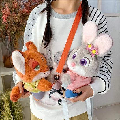 New Zootopia Doll Crossbody Bag Cartoon Judy Hopps Shoulder Bag Holiday Gift Large Capacity Portable Storage Commuter Bag - ShoreCo.Shop