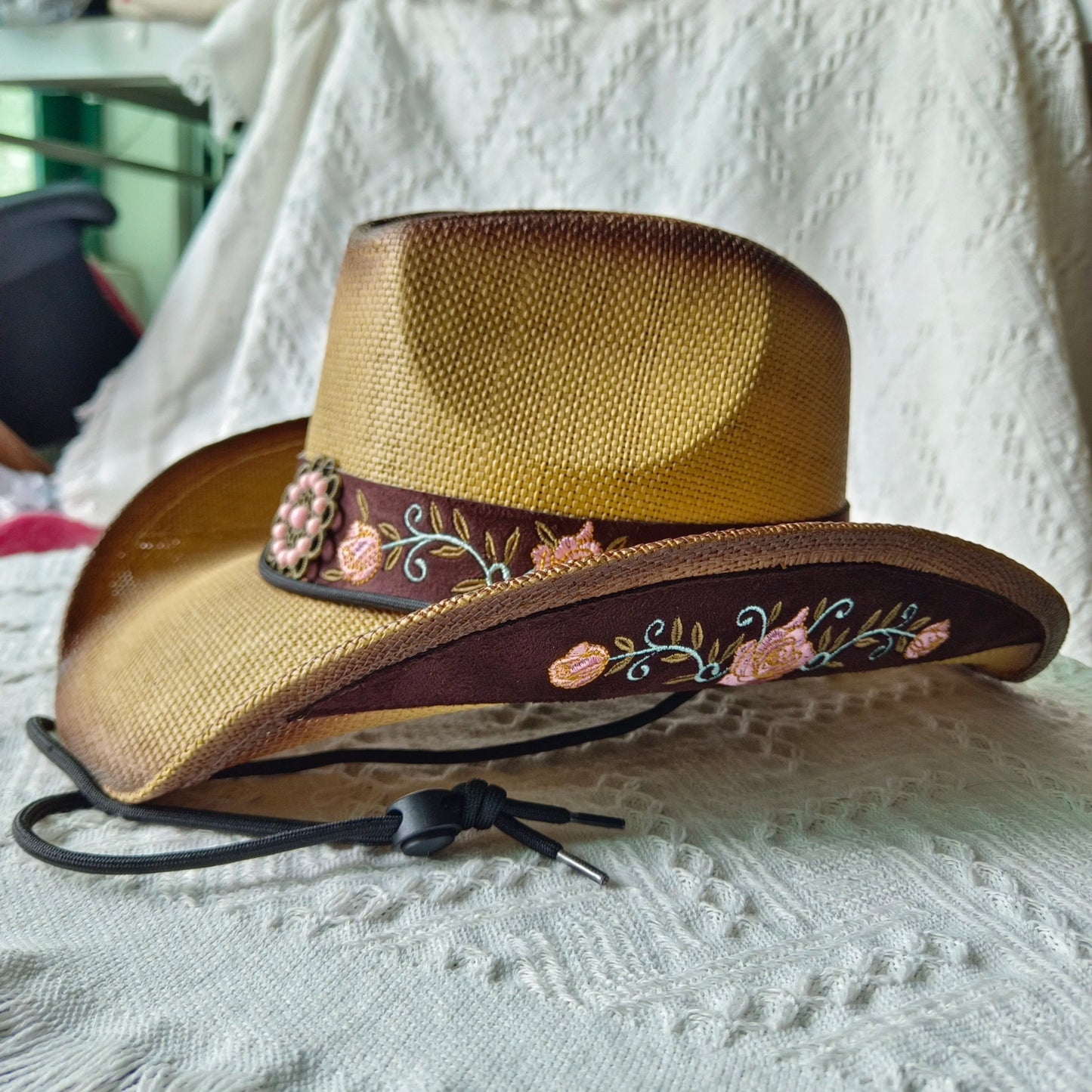 head-wear  summer hat  pearl straw hat lady hat Straw Bucket Hat Blonde coffee  beach hat  harder straw hat    Your Coastal Marketplace | Shoreshopper.com