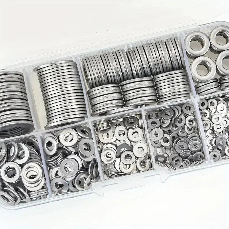 360/580pcs 304 Stainless Steel Flat Washers Set, Perfect For Home Decor, Factory Repair, Kitchens, Shops & More    Home Decor Supply | Online Retail | ShoreShopper.com