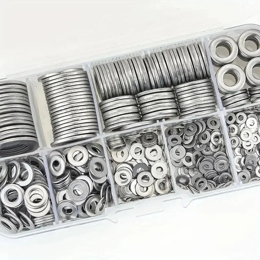 360/580pcs 304 Stainless Steel Flat Washers Set, Perfect For Home Decor, Factory Repair, Kitchens, Shops & More    Home Decor Supply | Online Retail | ShoreShopper.com