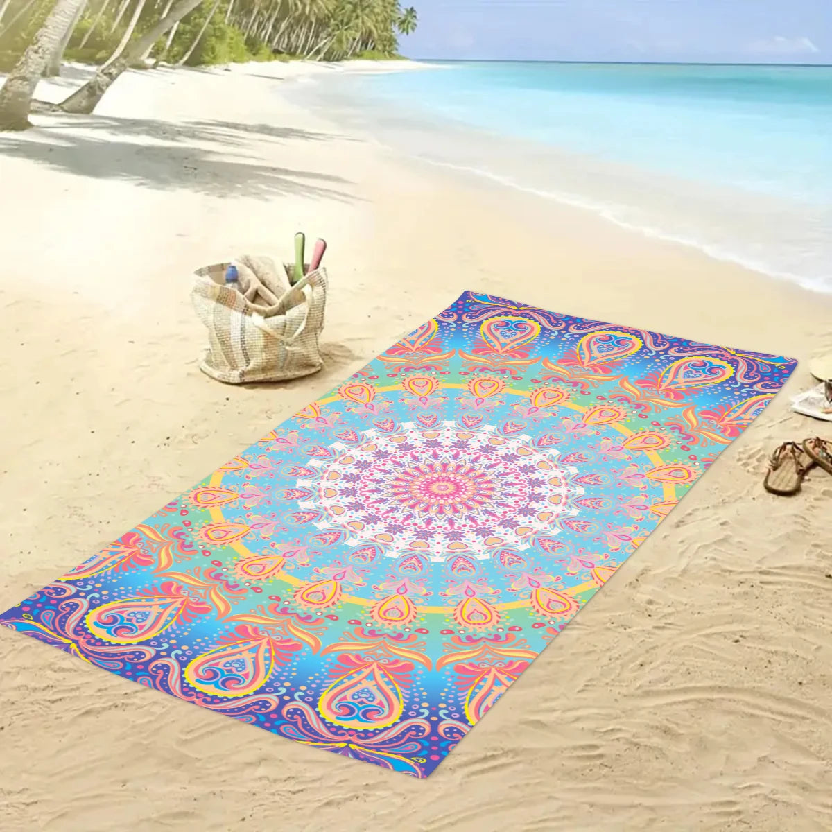 1pc Bohemian beach towel, ultra-fine fiber quick drying beach towel, multifunctional beach towel for beach swimming and vacation    Your Coastal Marketplace | Shoreshopper.com