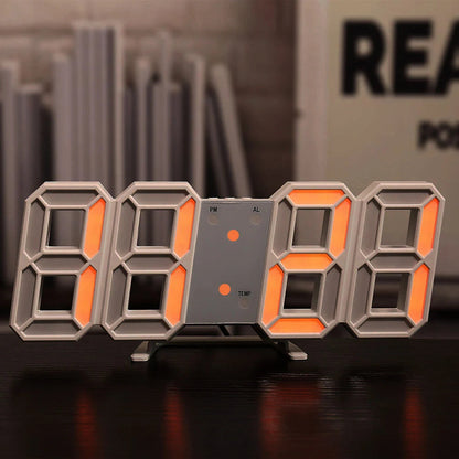 3D LED Digital Clock 12/24H Time Display Colorful Clock for Office/Living Room/Meeting Room/Kitchen    Home Decor Supply | Online Retail | ShoreShopper.com
