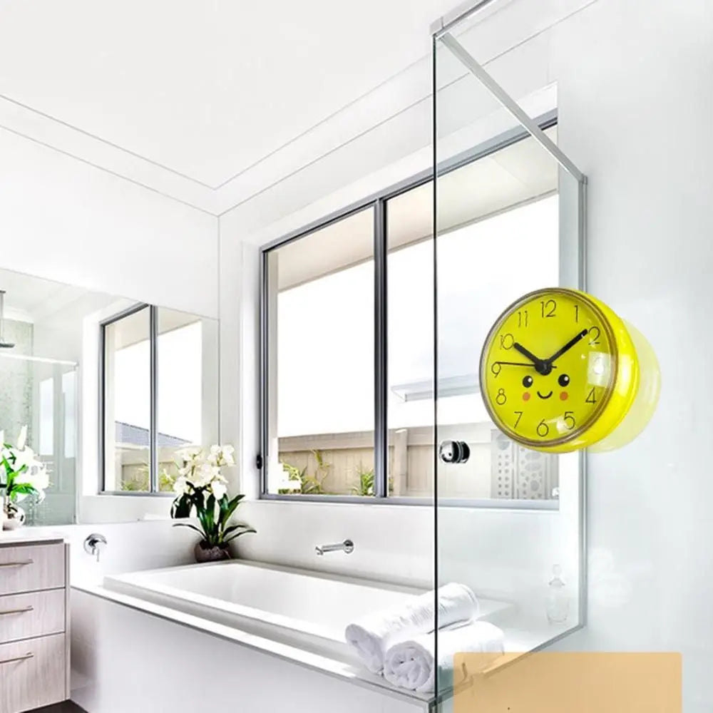 Mini Sucker Wall Clock Bathroom Anti-Fog Waterproof 7cm Kitchen Toilet Small Quartz Table Clock    Home Decor Supply | Online Retail | ShoreShopper.com