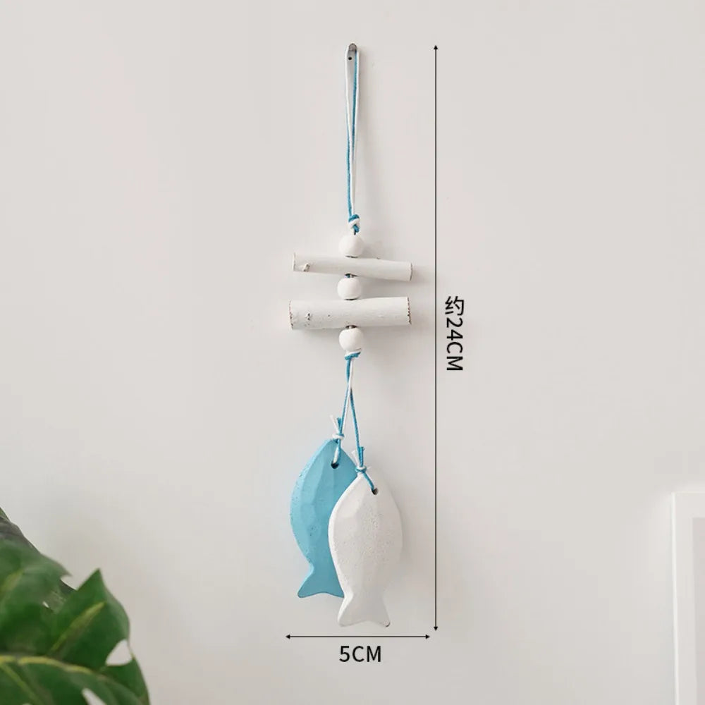 Wall Hanging Hand Made Mediterranean Starfish Hung Fish Nautical Decor Hang Wood Marine Pendant for Home Decoration קישוטי קיר    Your Coastal Marketplace | Shoreshopper.com