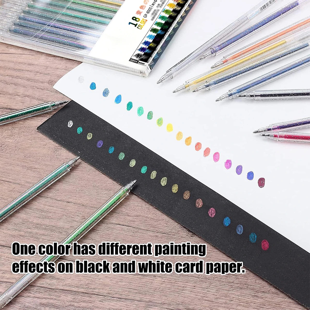 8/12/18 Color Glitter Gel Pen 1.0mm Metal Glitter Color Ballpoint Pen Paper Cardstock Diary Drawing Marking Coloring DIY Art    Home Decor Supply | Online Retail | ShoreShopper.com