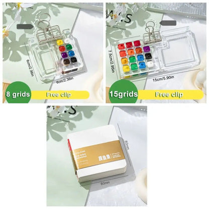 Art Supplies Acrylic Watercolor Paint Palette 8/15 Grid Mini Paint Pigment Box Portable Waterproof Empty Paint Box Student    Home Decor Supply | Online Retail | ShoreShopper.com