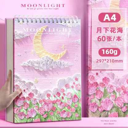 A4 Professional Sketchbook: Ultra-Thick Paper, 16K Painting Diary Notebook, Essential Art School Supplies, Ideal for Pencil Sket    Home Decor Supply | Online Retail | ShoreShopper.com