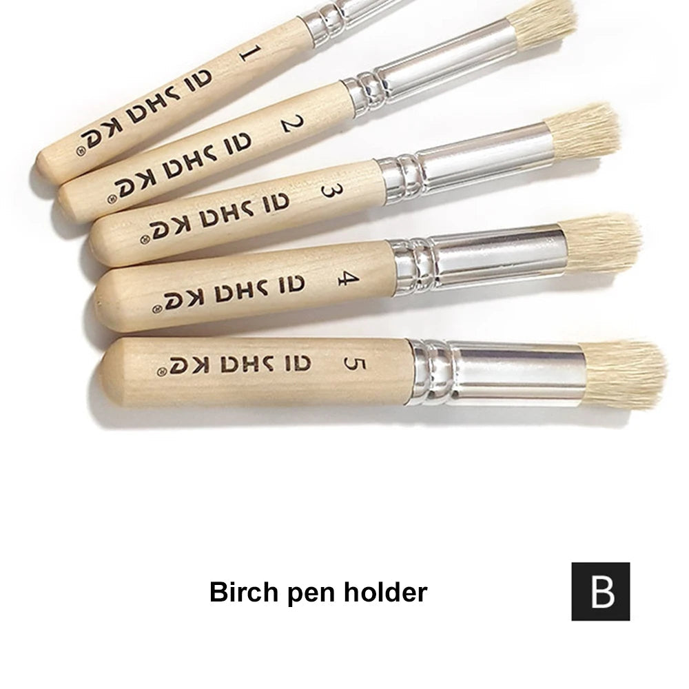 SeamiArt 5Pcs Bristle Paint Brushes Round Head Gouache Watercolor Oil Acrylic Painting Tools Brush Tip Pen for Art Supplies    Home Decor Supply | Online Retail | ShoreShopper.com