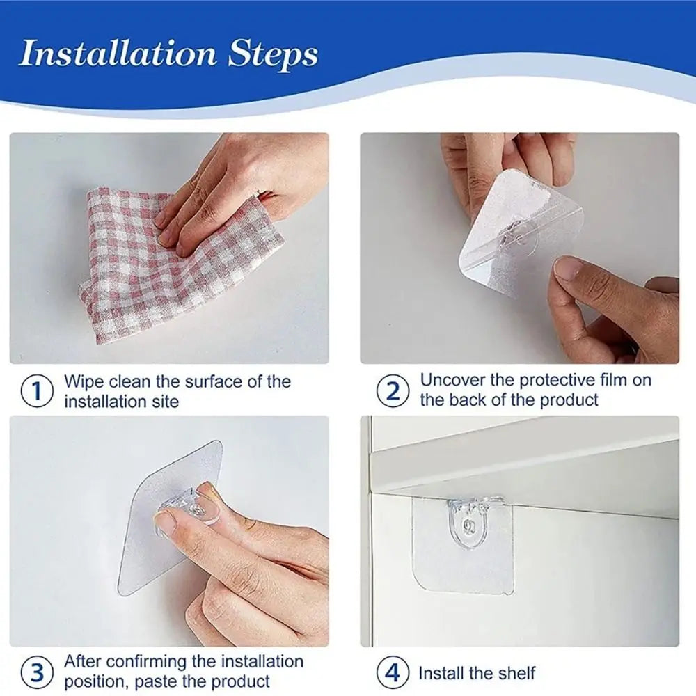 Shelf Support Hooks Punch-Free Closet Cabinet Partition Plate Holder Without Trace Bracket Home Tools For Home Kitchen Bathroom    Home Decor Supply | Online Retail | ShoreShopper.com