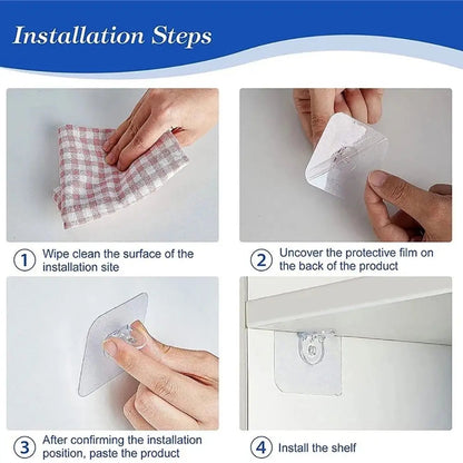 Shelf Support Hooks Punch-Free Closet Cabinet Partition Plate Holder Without Trace Bracket Home Tools For Home Kitchen Bathroom    Home Decor Supply | Online Retail | ShoreShopper.com