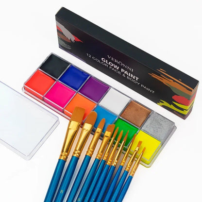 20 Colors Face Body Oil Painting Paint Pigment Non Toxic Safe Kids Flash Tattoo Painting with Brush Art Halloween Cosplay Party    Home Decor Supply | Online Retail | ShoreShopper.com