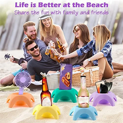 B06B-Beach Vacation Essentials Accessories Beach Cup Holders, Sand Coasters, Beach Travel Essentials For Women    Your Coastal Marketplace | Shoreshopper.com