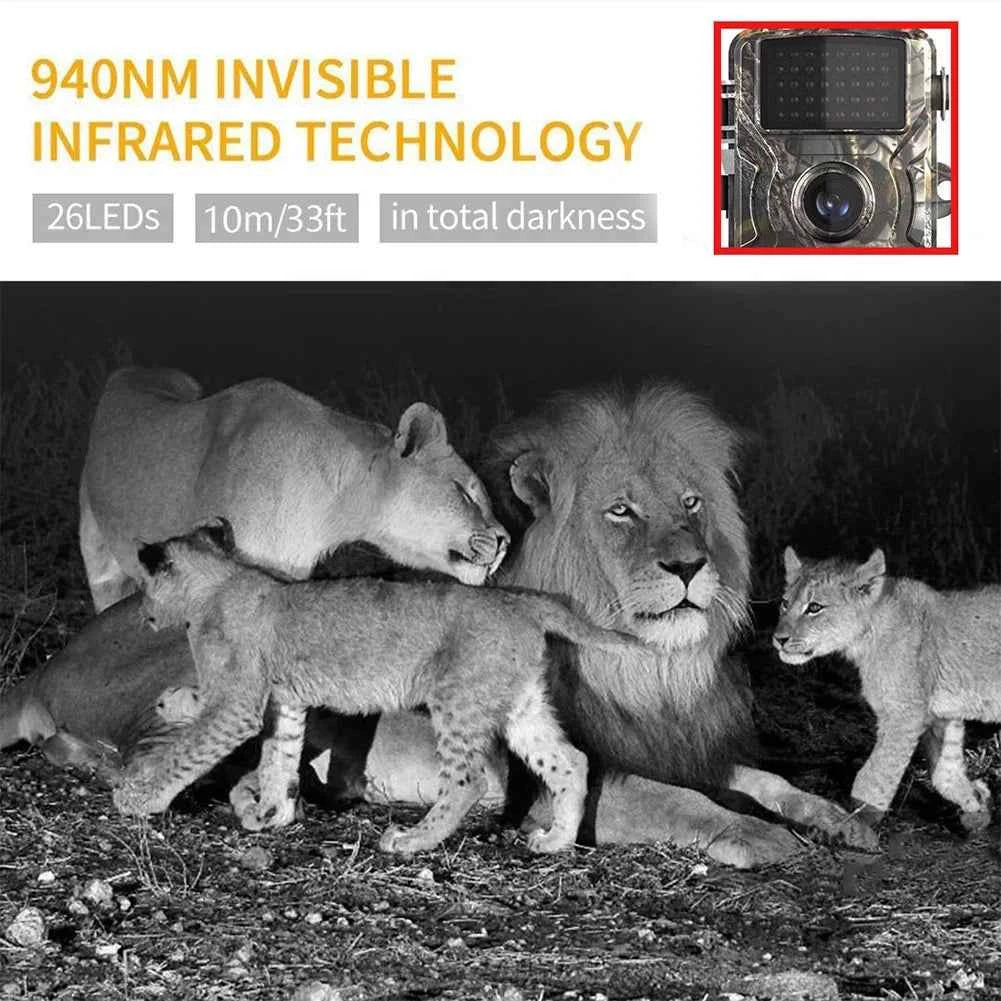 Hunting Camera Waterproof Infrared Night Vision Security Cam Motion Activated Wildlife Camera for Outdoor Wildlife Hunting