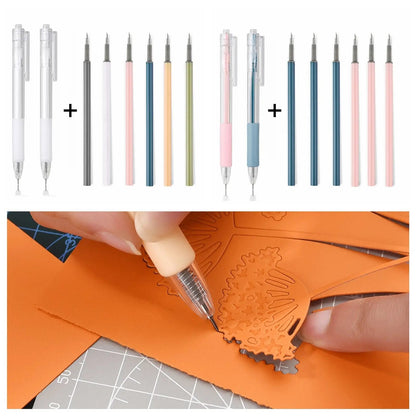 1/8pcs Art Utility Knife Pen Knife Pen Refill Set Paper Cutting Tool Precision Scrapbooking Sticker Cutter DIY Craft Supplies    Home Decor Supply | Online Retail | ShoreShopper.com