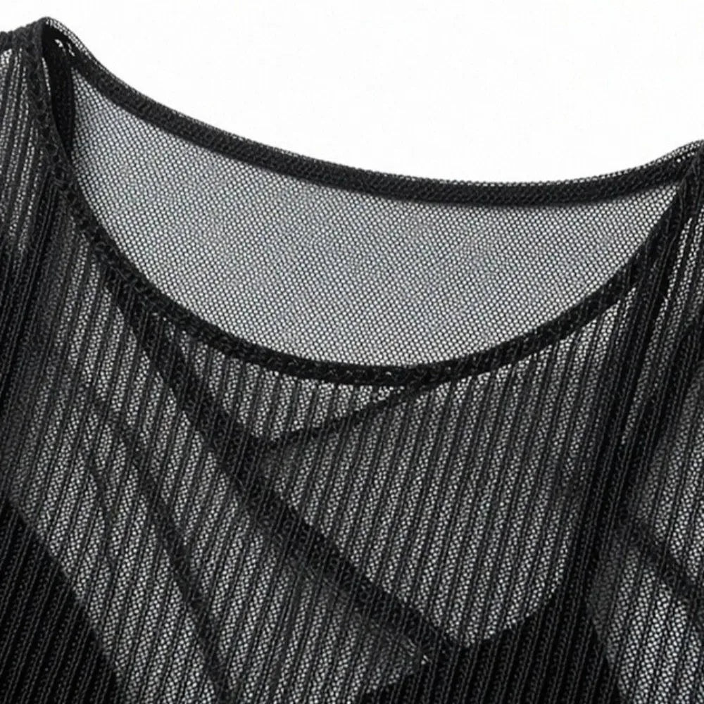 Beachwear Ruffles Bikini Set Slim Fit Lace-up Long Sleeve Swimsuit Sun Protection Transparent Pullover Swimming Suit Resort    Your Coastal Marketplace | Shoreshopper.com