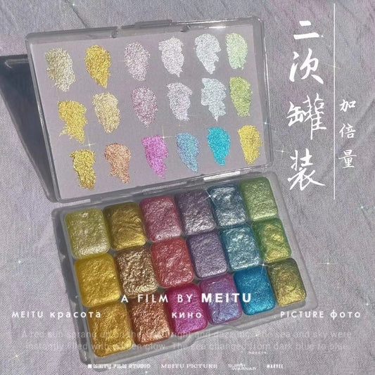 Master Grade 16 Colors Pearlescent Solid Watercolor Paint Mineral Nail Art Flower Painting Dyeing Tool Thangka ES    Home Decor Supply | Online Retail | ShoreShopper.com