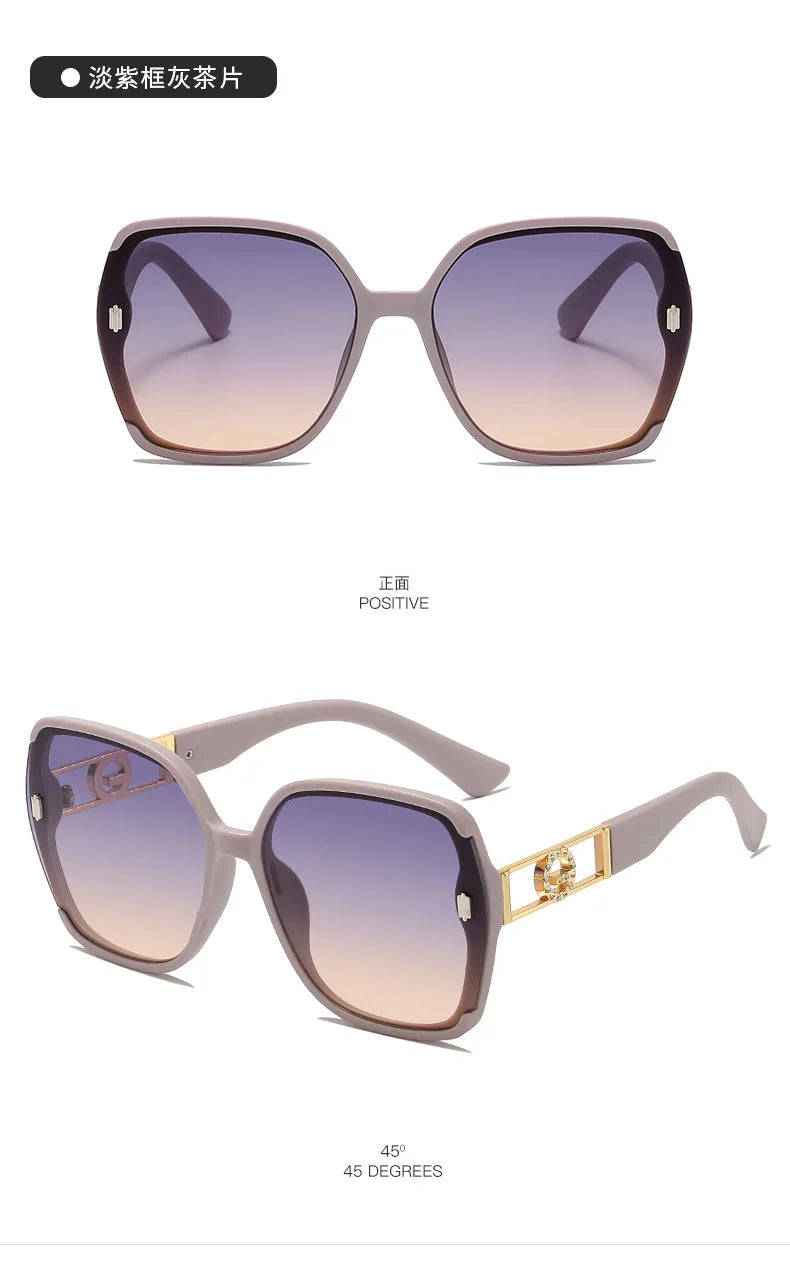 Fashion Square Frame Sunglasses Anti-UV Travel Accessories Popular Sunglasses Beach Eye Protection Shades Glasses Summer Decor    Your Coastal Marketplace | Shoreshopper.com