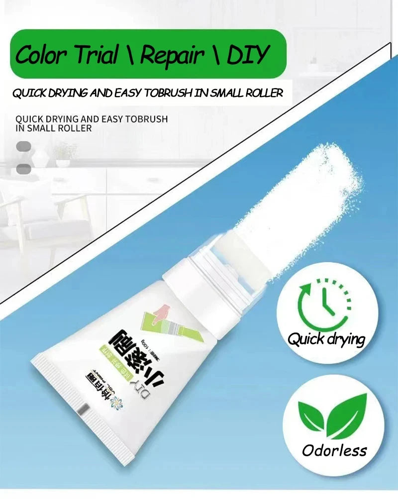 100g White Pink Wall Small Roller Brush Paint Interior Wall Repair Household Wall Graffiti Repair Environmental Protection Paint    Home Decor Supply | Online Retail | ShoreShopper.com