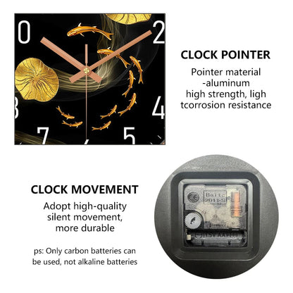 Simple Luxury Quartz Clock Hanging Wall Fish Decoration Modern Style Restaurant Living Room Home Decor Clock 8 10 12 Inche    Home Decor Supply | Online Retail | ShoreShopper.com
