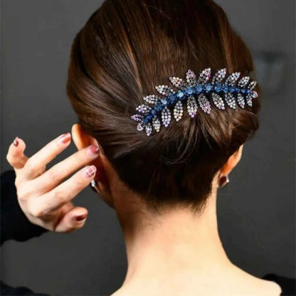 Headwear Elegant For Girls Ponytail Holder Flower Leaves Women Hair Comb Hair Claws Korean Barrettes Hair Clips