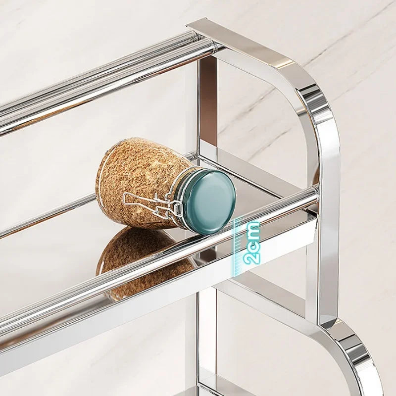 Stainless Steel Kitchen Storage Shelf Seasoning Jar Spice Storage Rack Chopsticks Knife Shelf Bar Organizer Kitchen Supplies    Home Decor Supply | Online Retail | ShoreShopper.com