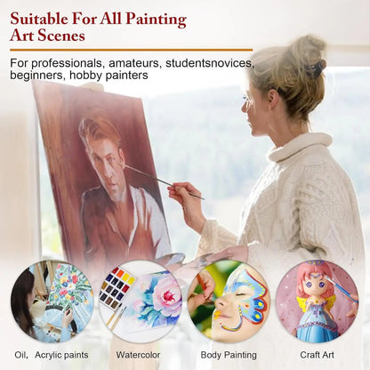 28/32 Pcs Paint Brushes for Acrylic Painting, Premium Nylon Bristles with Round, Filbert, Flat, Fan, Angle, Fine Detail Brush    Home Decor Supply | Online Retail | ShoreShopper.com