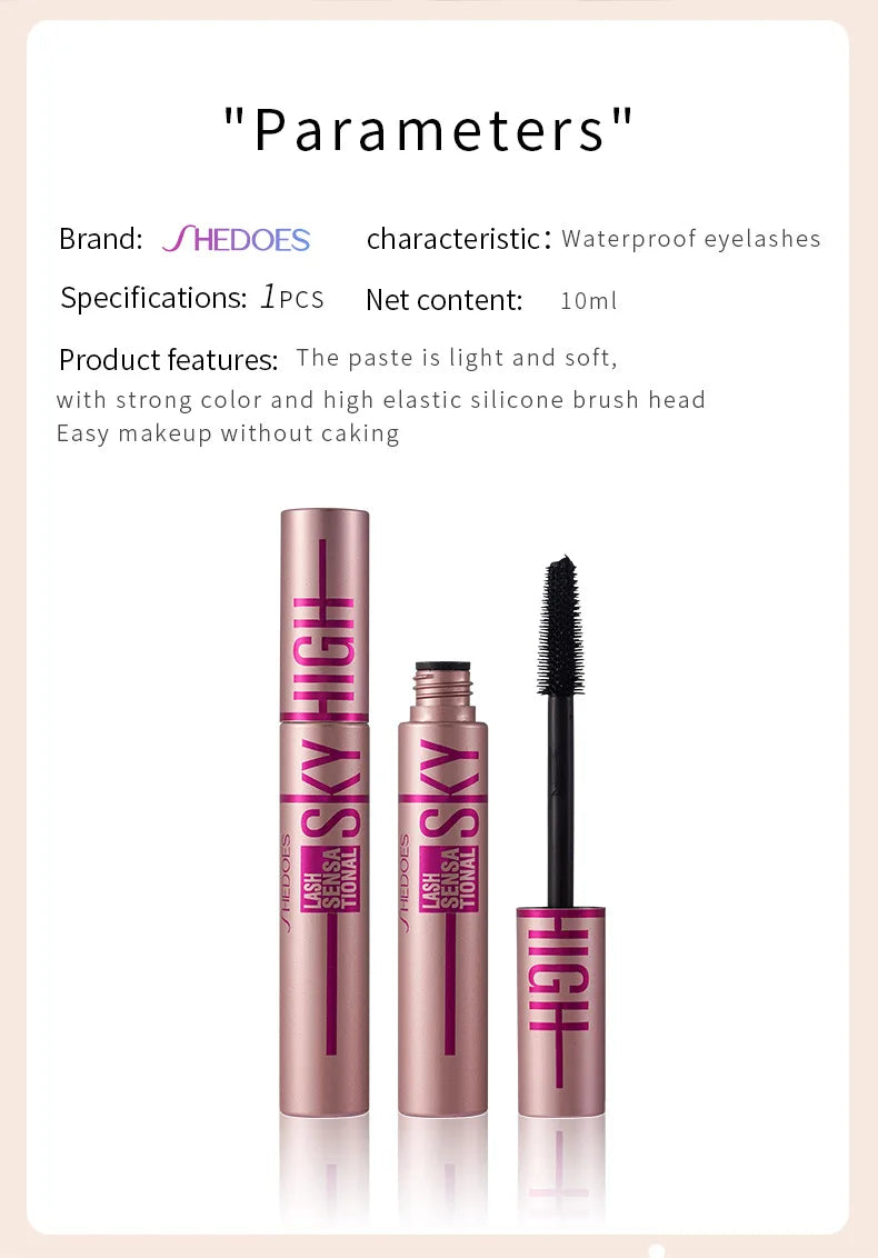4D Mascara Lengthening Waterproof Thick Curling Lasting Eyelash Extension Black Mascara Natural Eyelash Enhance Cosmetics Makeup - ShoreCo.Shop