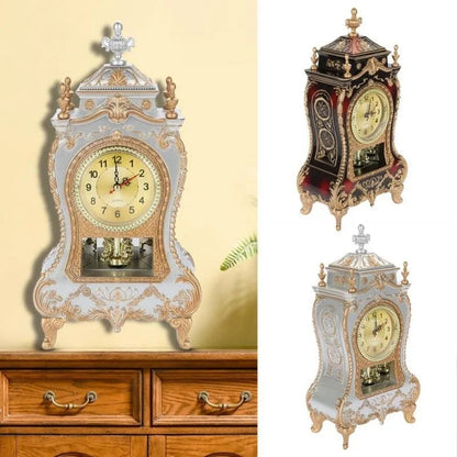 Desk Alarm Clock Vintage Clock Classical Royalty Sitting Room Desk Imperial Furnishing Creative Sit Pendulum Clock    Home Decor Supply | Online Retail | ShoreShopper.com