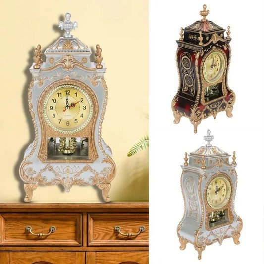 Desk Alarm Clock Vintage Clock Classical Royalty Sitting Room Desk Imperial Furnishing Creative Sit Pendulum Clock    Home Decor Supply | Online Retail | ShoreShopper.com