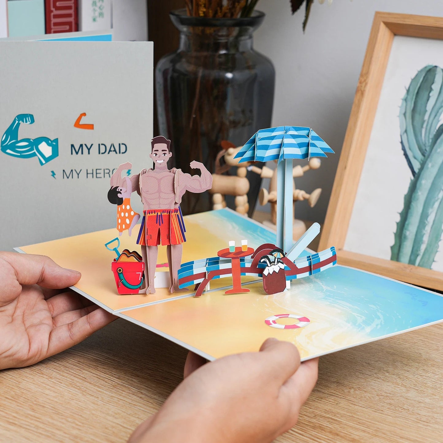 3D Pop-Up Father's Day Greeting Card Unique Handmade Gift for Dad Birthday Card with Notecard    Your Coastal Marketplace | Shoreshopper.com