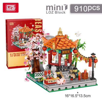 LOZ 1923 Street View Lantern Festival Pavilion Building Block Set - ShoreCo.Shop