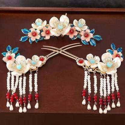 1 Set Ancient Headwear Hairpins Complete Super Immortal Made Headwear New Simple Pink flower Children's Ancient Headwear    Your Coastal Marketplace | Shoreshopper.com