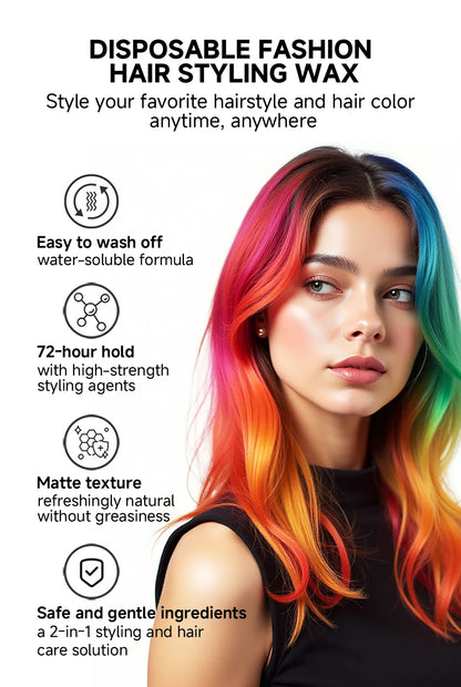 SEVICH Hair Colour Wax Temporary DIY Hair Coloring Wax One-Time Long Lasting Hair Dye Mud Cream Christmas Hair Styling Products - ShoreCo.Shop
